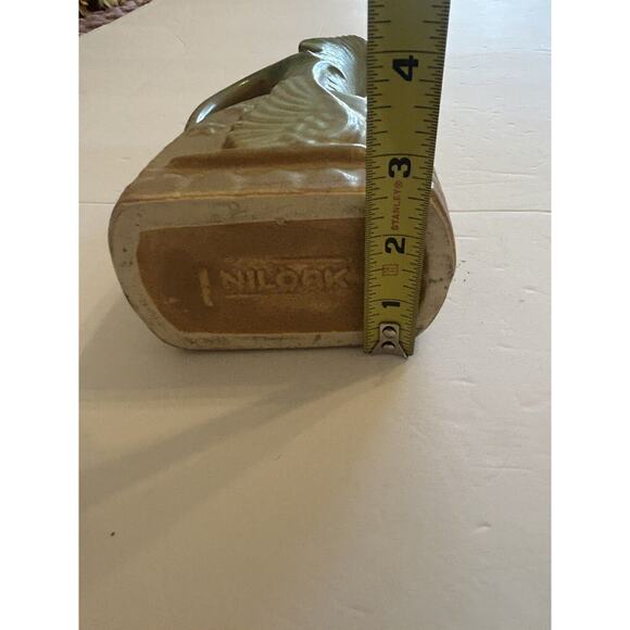 Niloak American Pottery Pitcher 1940s Eagle Stars Celadon Green Art Deco Vase - Picture 12 of 16
